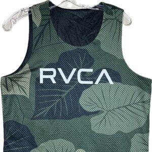 RVCA Green Leaf Print Men's Swim Tank